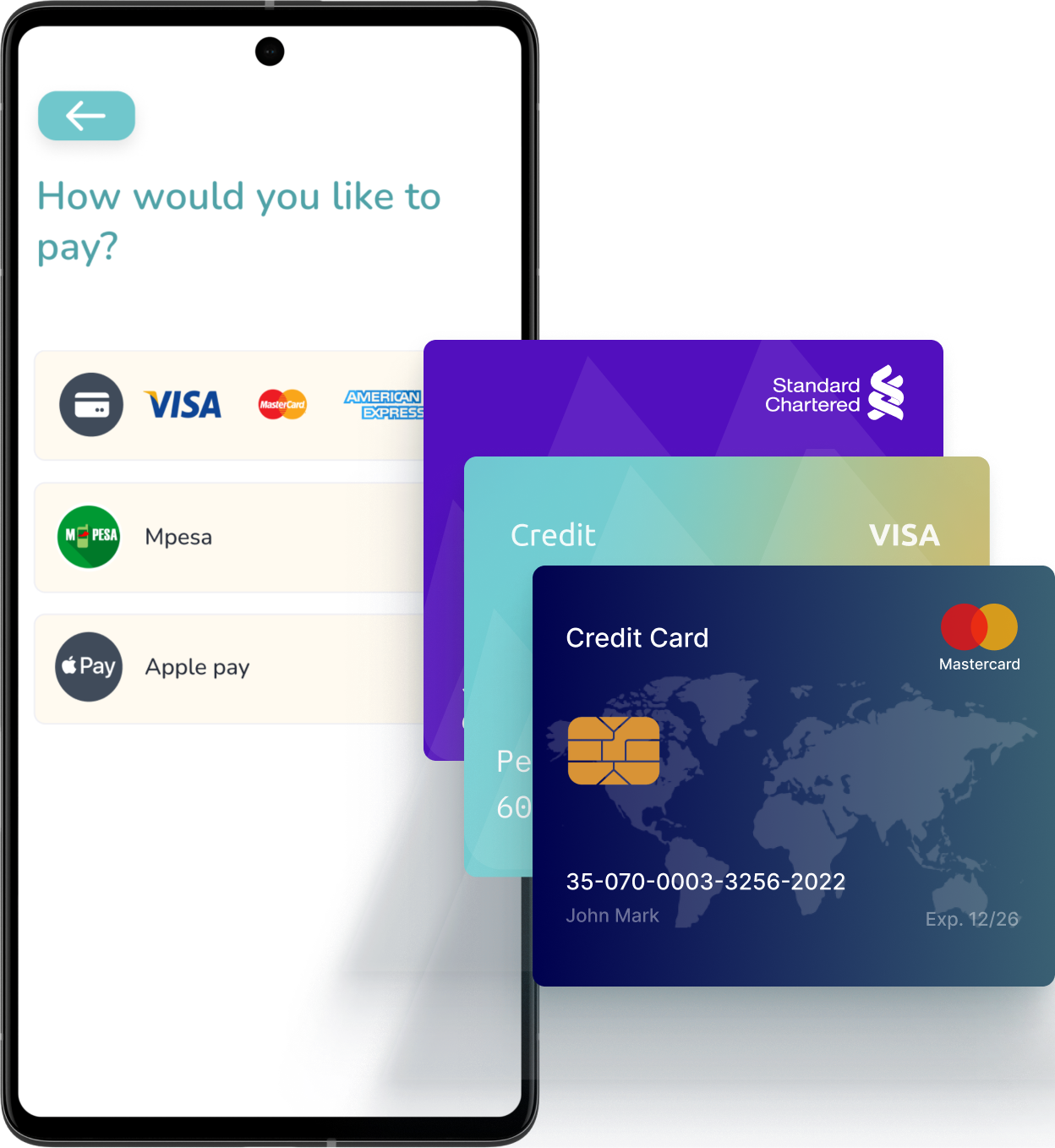 Payment method selection screen