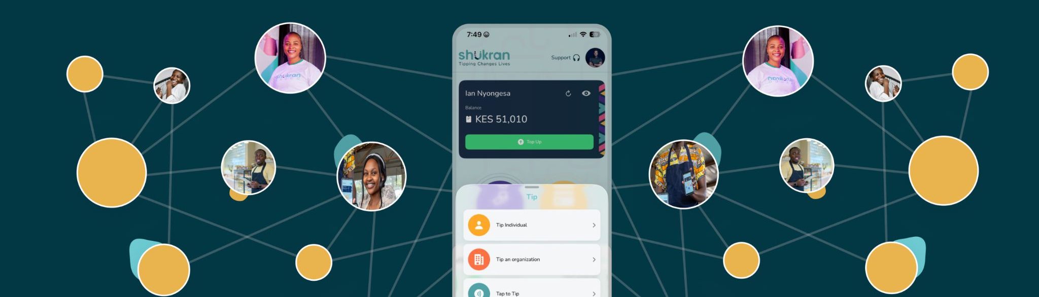 Network of frontline workers connected through the Shukran app