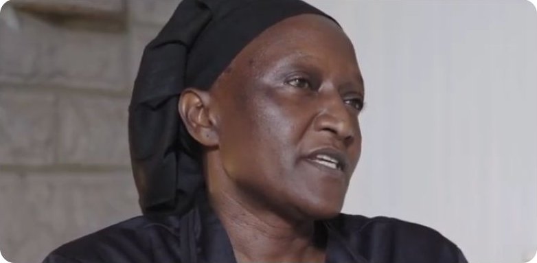 Mary speaking during an interview